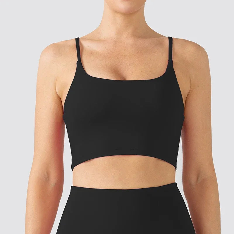 Tight-Fit Sports Bra for Women – Elastic, Removable Chest Cushion, Ideal for Gym & Yoga
