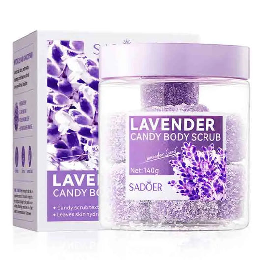 SADOER Rose, Lavender & Avocado Body Scrub – Moisturizing & Exfoliating Face and Body Cream for Smooth, Radiant Skin
