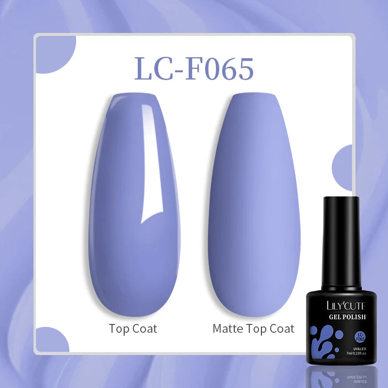 LILYCUTE 129 Colors 7ML Nail Gel Polish Set Soak Off UV LED Semi-Permanent Nail Art Varnishes