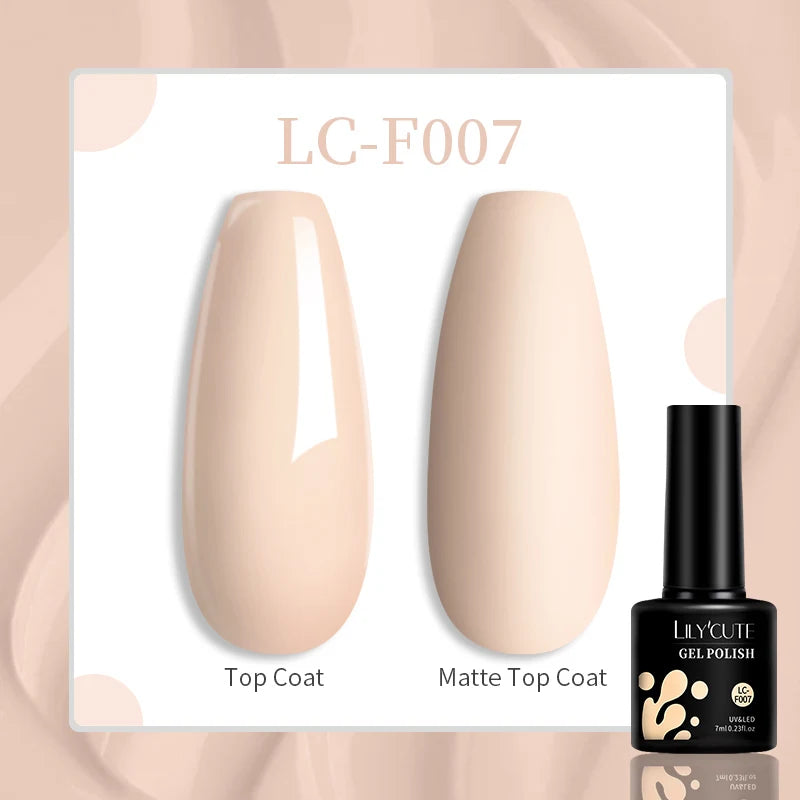 LILYCUTE 129 Colors 7ML Nail Gel Polish Set Soak Off UV LED Semi-Permanent Nail Art Varnishes