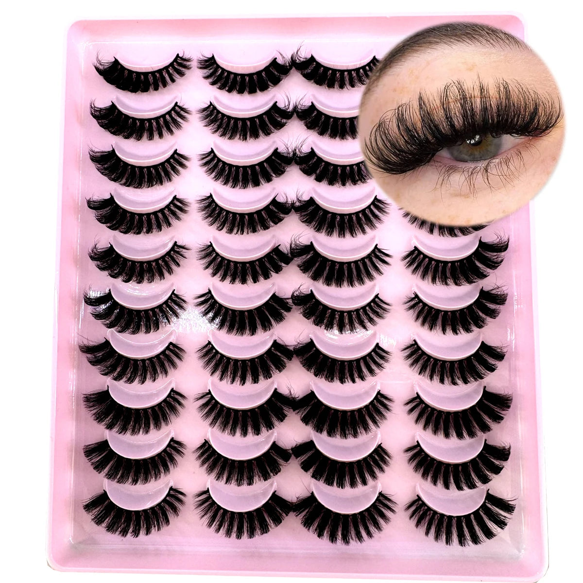 20 Pairs 3D Mink False Eyelashes