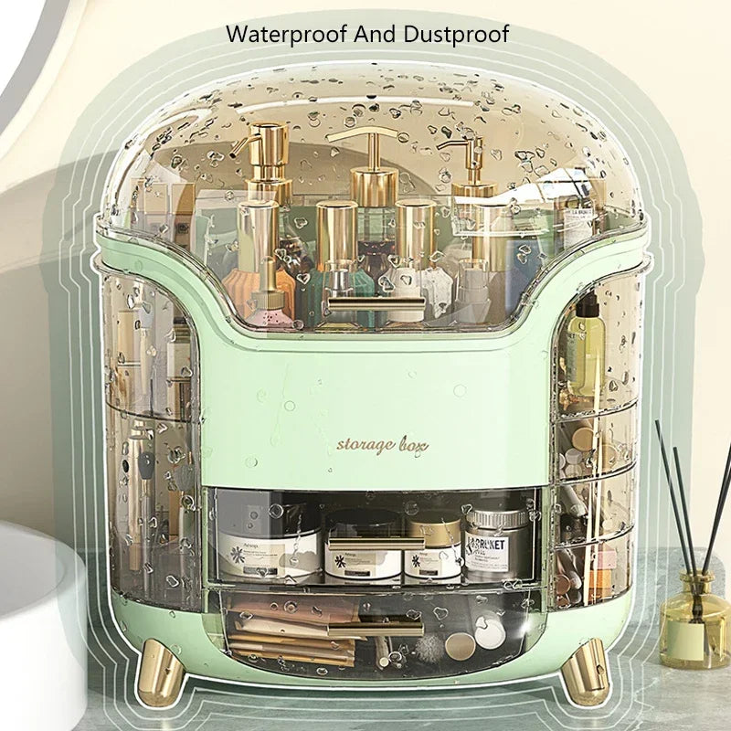Nordic Jewelry & Cosmetic Storage Box – Large Dustproof Organizer with Drawers for Bathroom & Desktop
