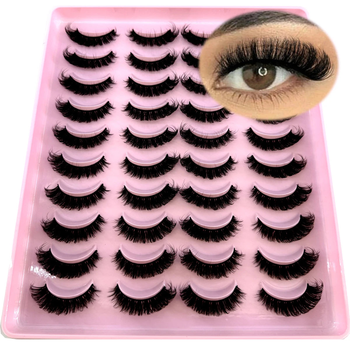 20 Pairs 3D Mink False Eyelashes