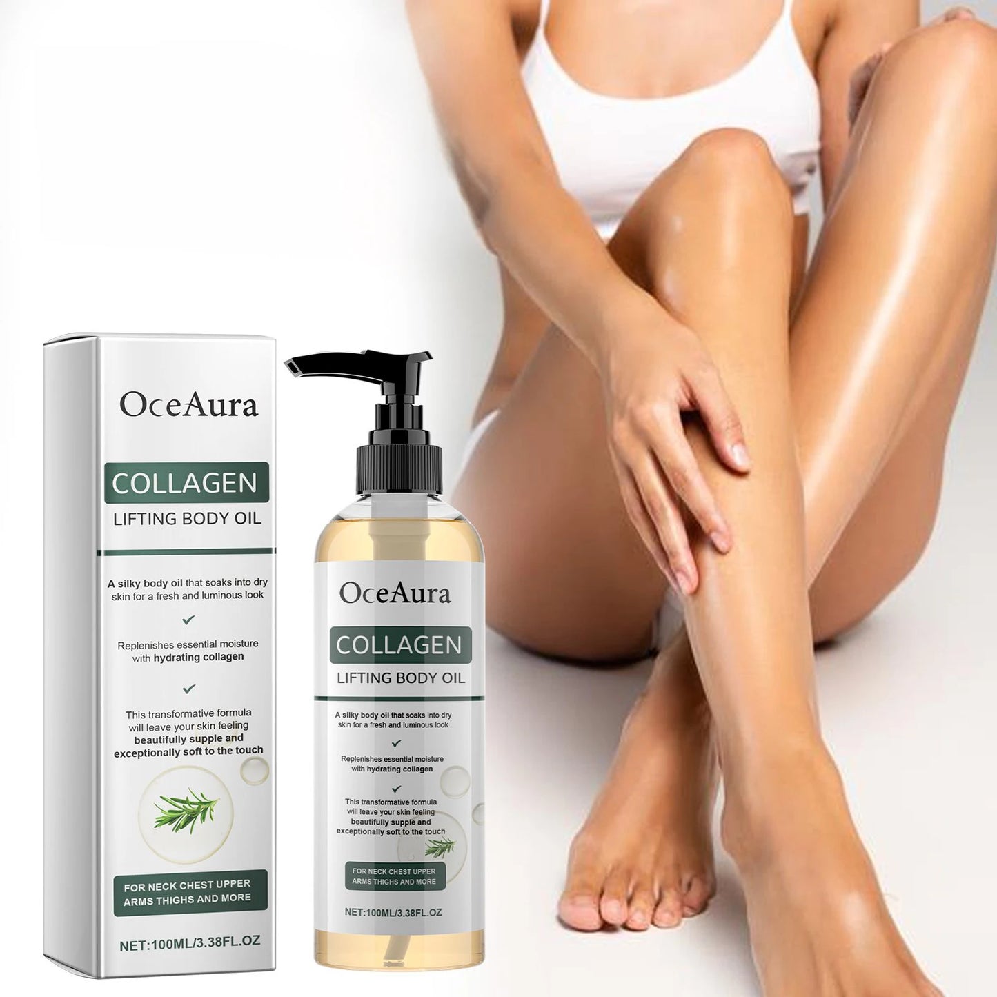 OceAura Collagen Body Oil Moisturizing for Dry Skin