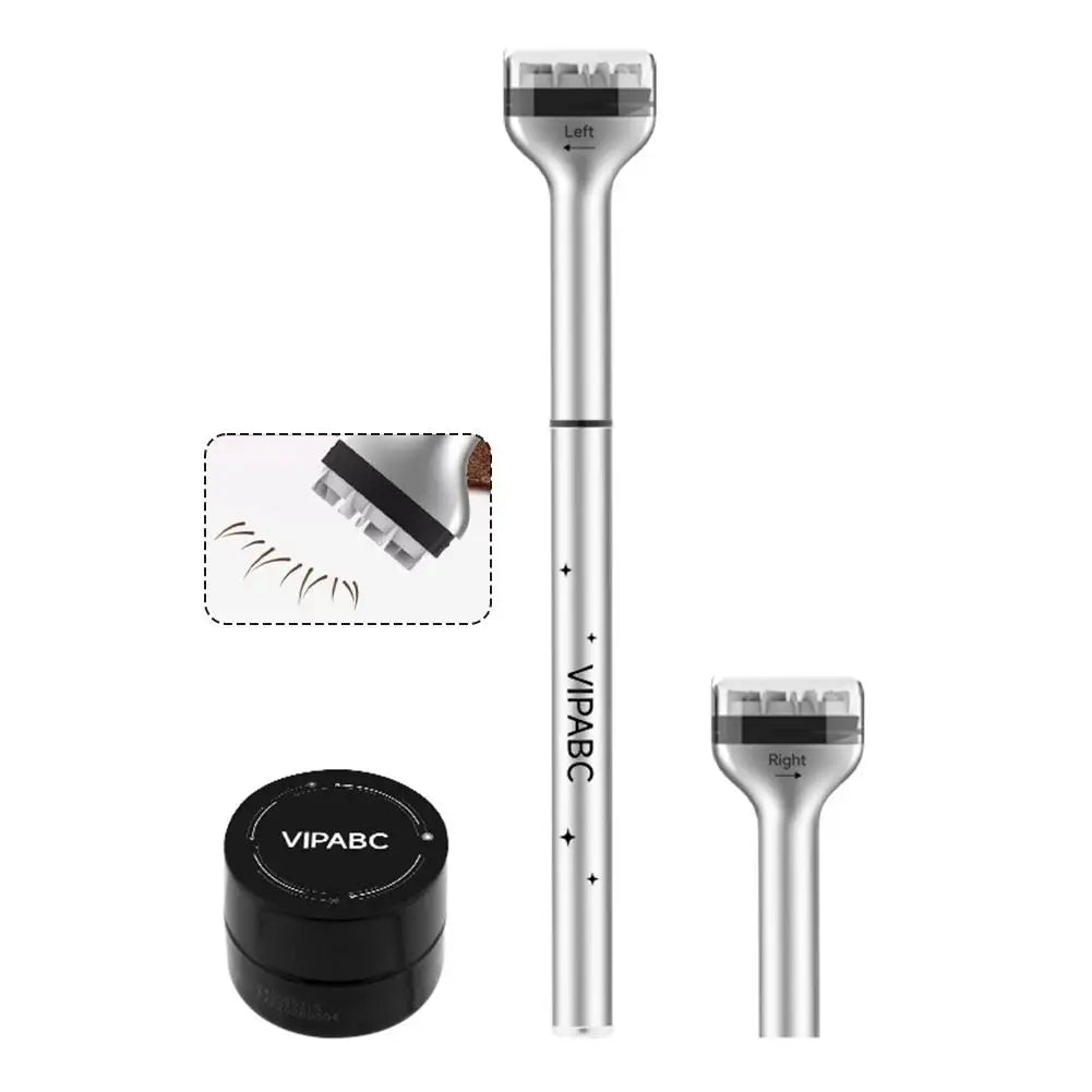 Waterproof Lower Eyelash Stamp Set Quick Dry Eye Liner 0.01mm Tip Portable Lower Lash Stamp