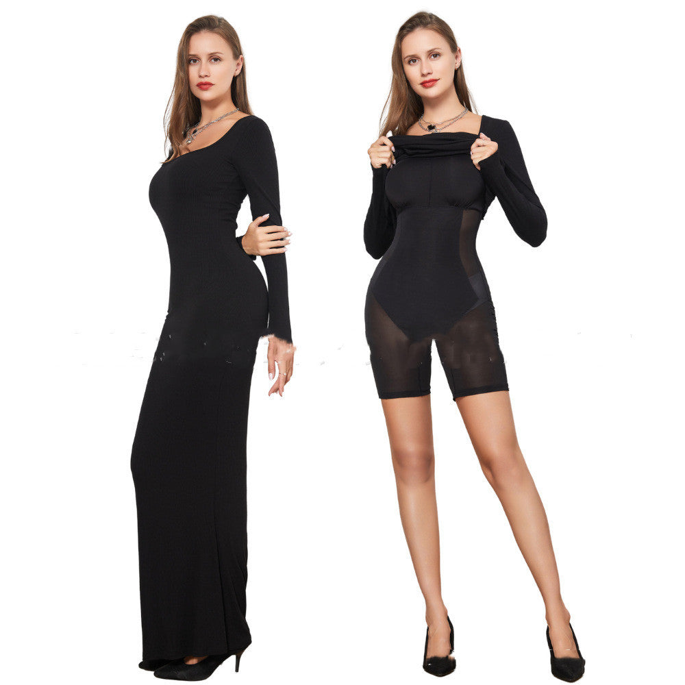 Sculpt & Style – Two-in-One Double-Layer Shaping Dress