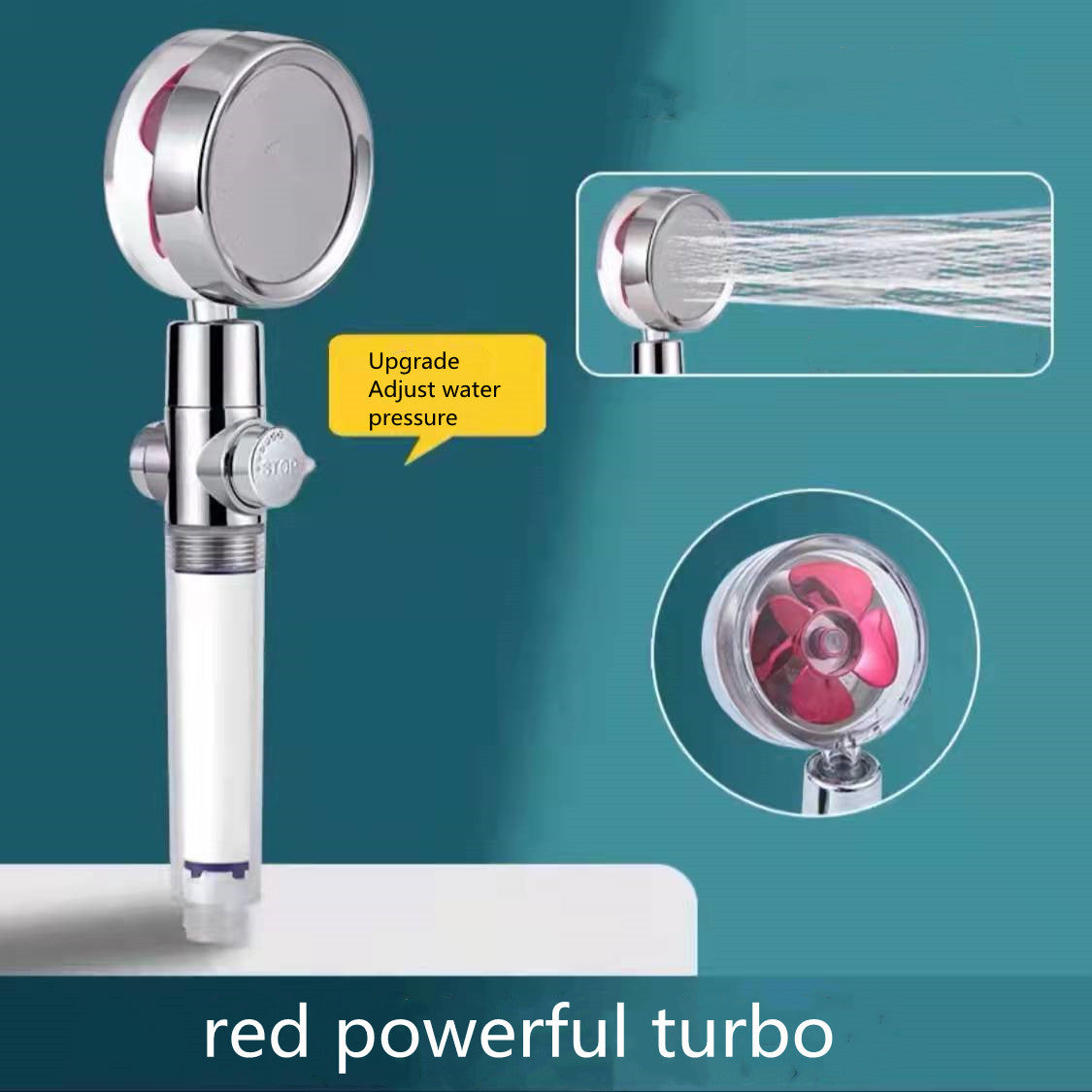 360° Rotating Water-Saving Shower Head with High Pressure Spray