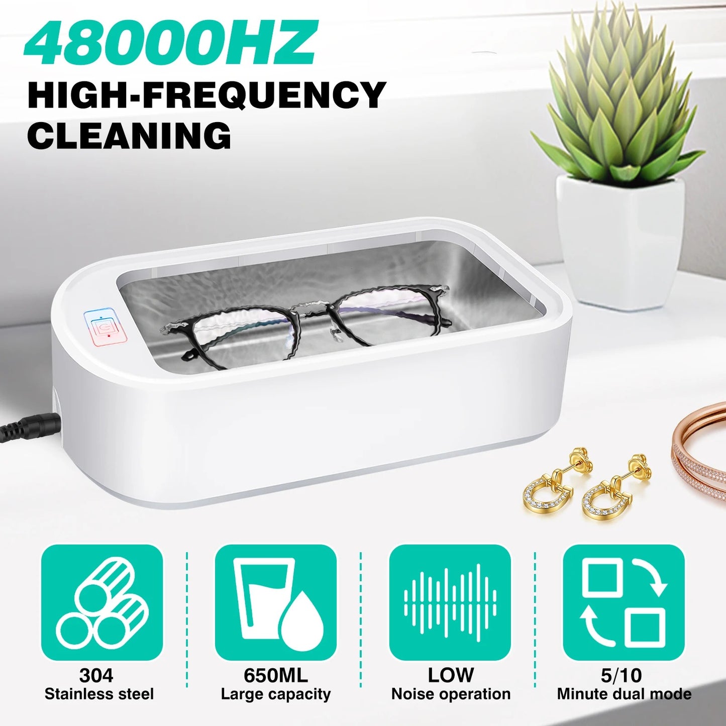 Jewelry ultrasonic cleaner