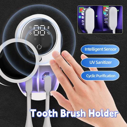 Portable UV Toothbrush Sanitizer and Holder