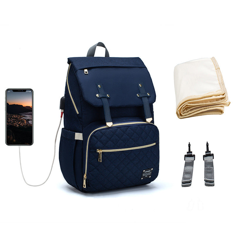 LEQUEEN Multifunctional Large-Capacity Mummy Bag – Stylish & Practical for On-the-Go Moms