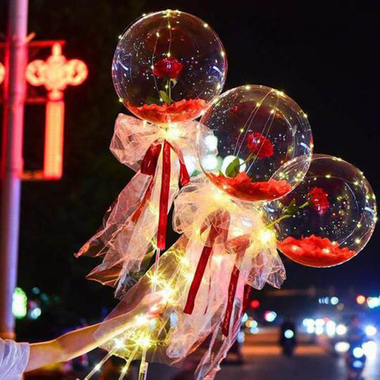 LED Luminous Rose Balloon Bouquet