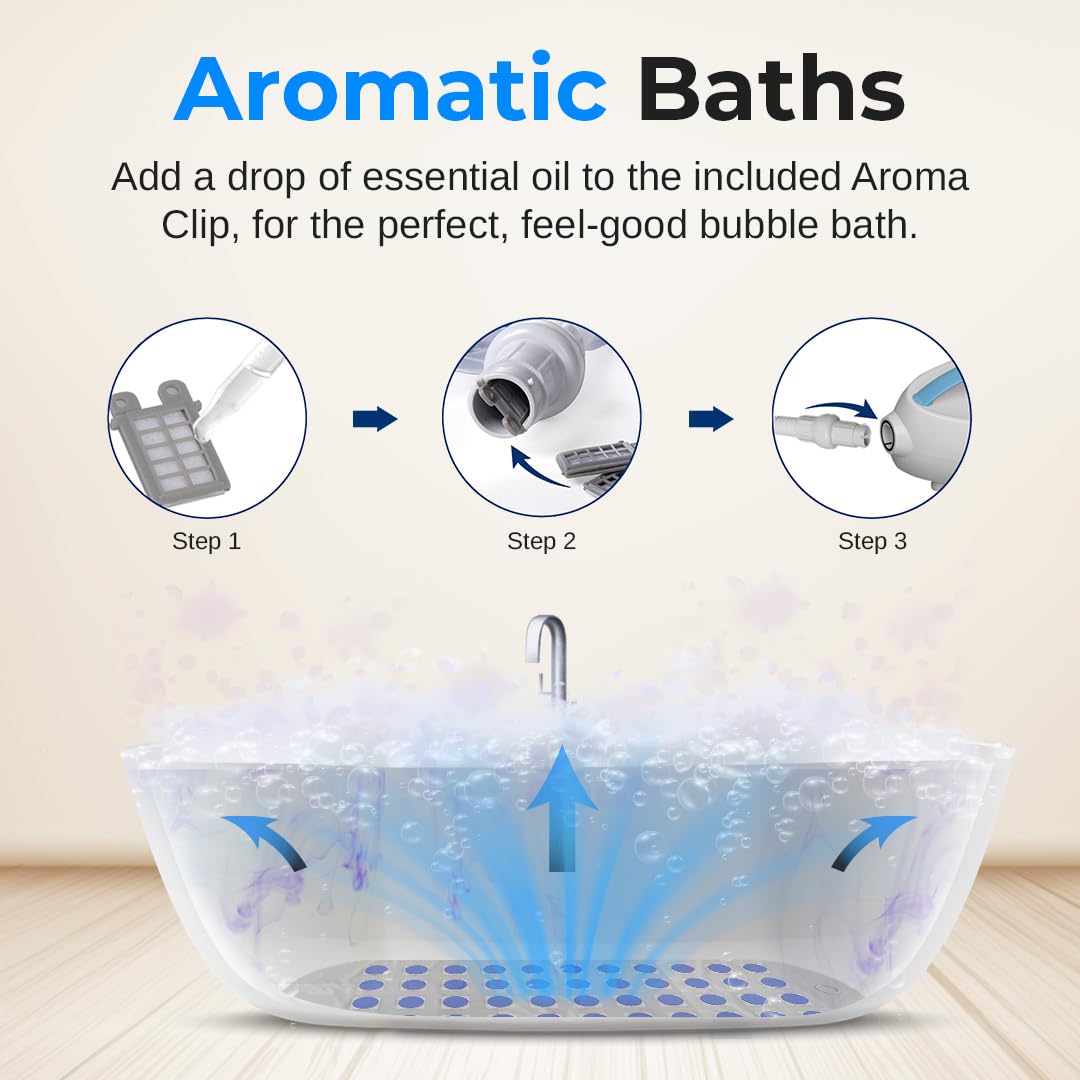 Portable Spa Bath Bubble Massager with Motorized Air Pump