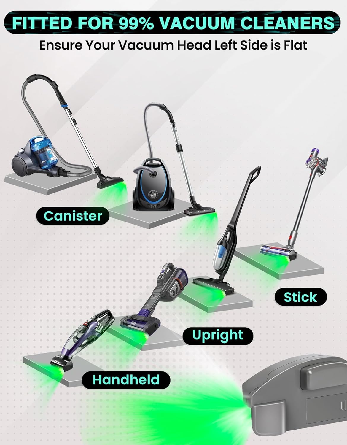 Universal Vacuum Cleaner Dust Display LED Lamp Compatible with Every Model