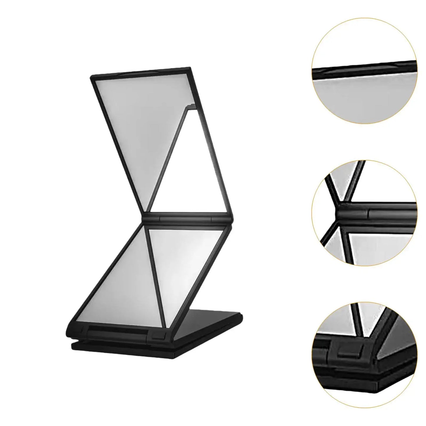 Portable 4-Way Folding Mirror