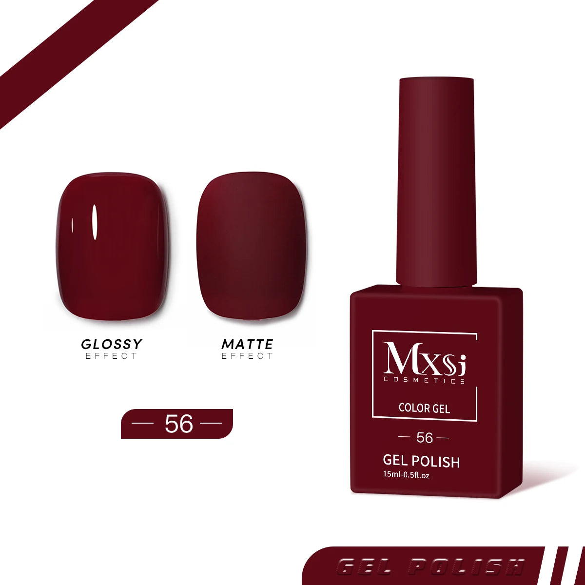 Mxsi 15ml Neon Gel Nail Polish Set - Brown, Blue, Red, Green, Nude, UV Varnish