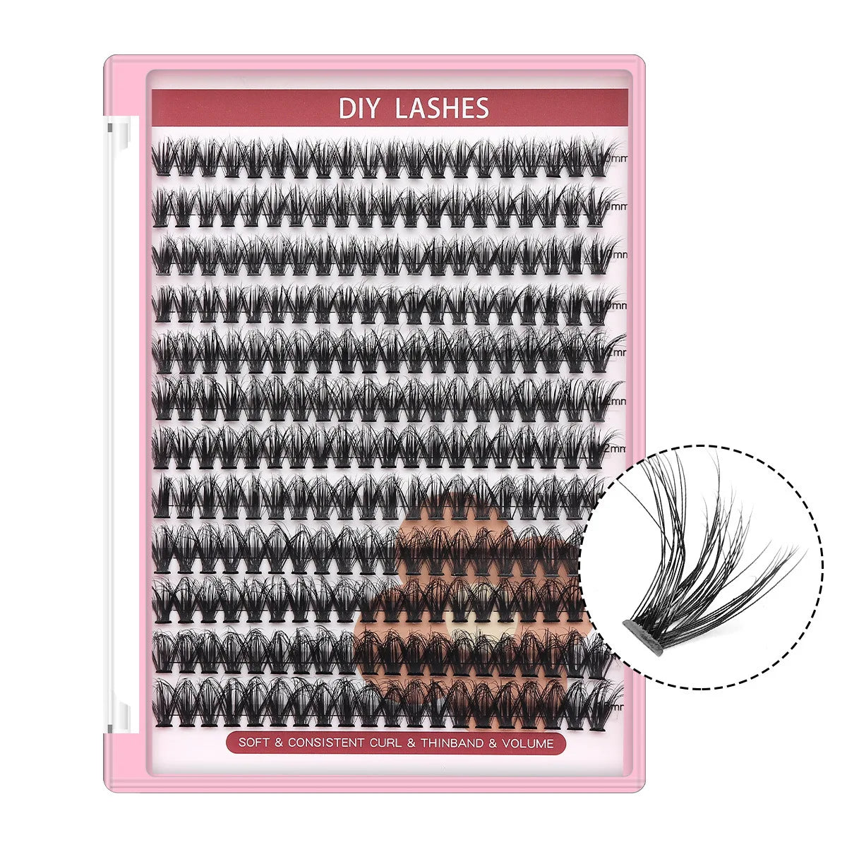 30D Mixed Tray Individual Lashes 3D Russian Volume Soft Natural Brown Mink Lash Extensions