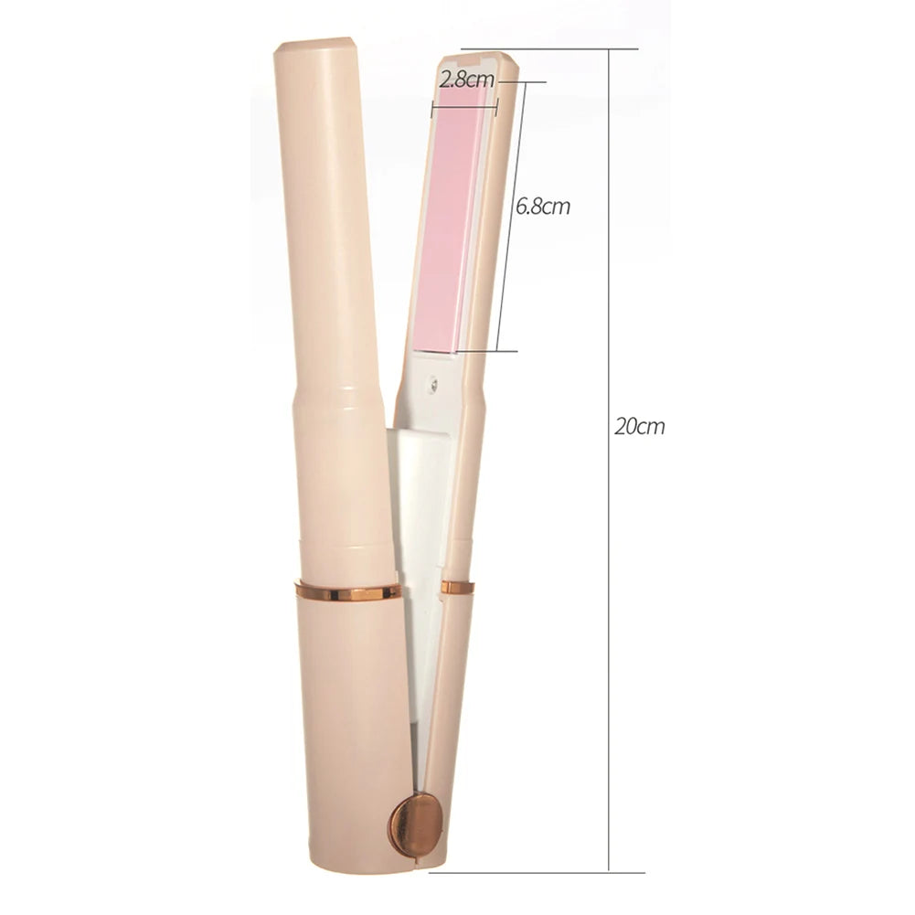 Portable USB Rechargeable Hair Straightener Rolling Electric Curling Curl Modelling Tools Mini Wireless Curling Iron