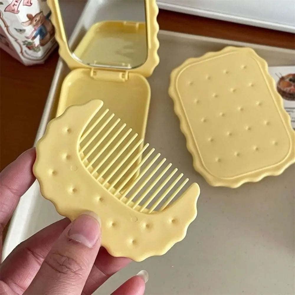 Cheese Biscuit Pocket Mirror – Adorable & Portable