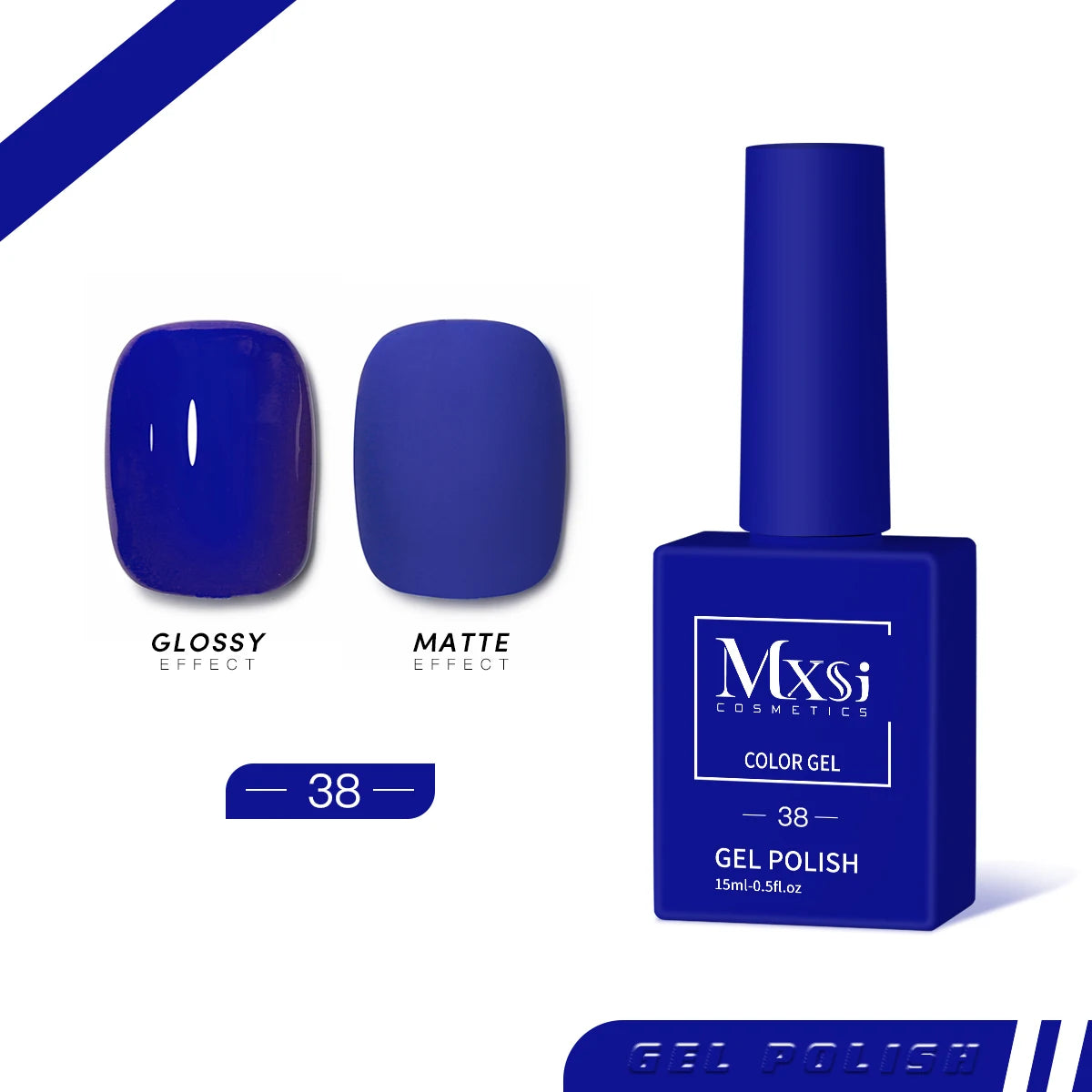 Mxsi 15ml Neon Gel Nail Polish Set - Brown, Blue, Red, Green, Nude, UV Varnish