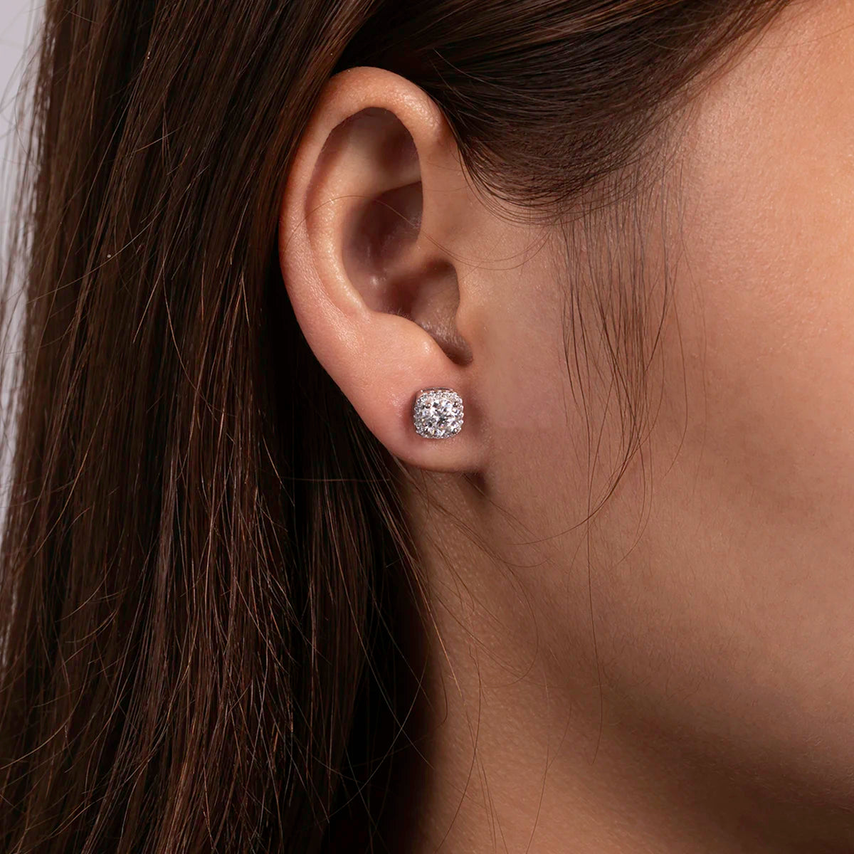 AnuJewel 5mm 1CTTW D Color Moissanite Diamond 925 Sterling Silver Stud Earrings