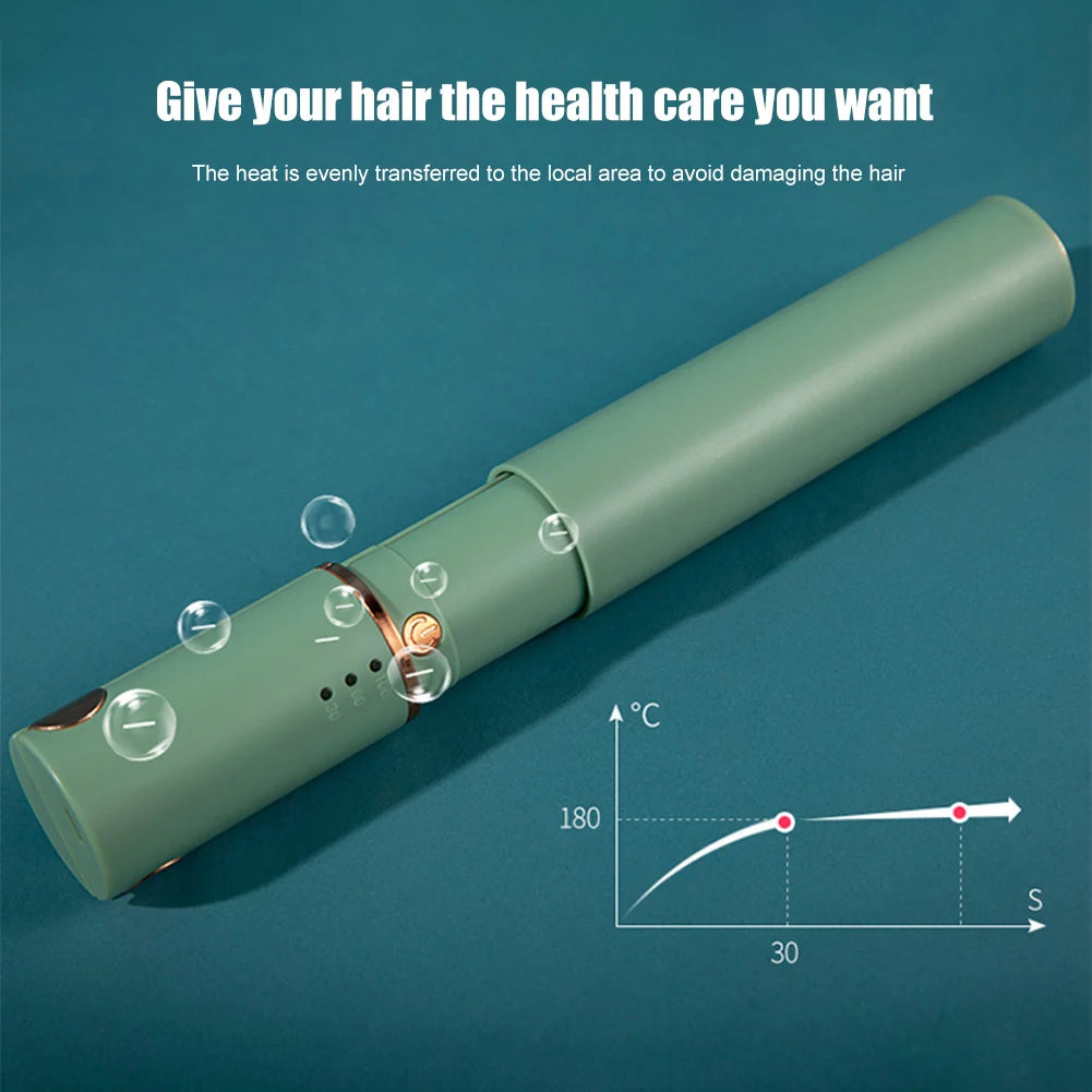 Portable USB Rechargeable Hair Straightener Rolling Electric Curling Curl Modelling Tools Mini Wireless Curling Iron