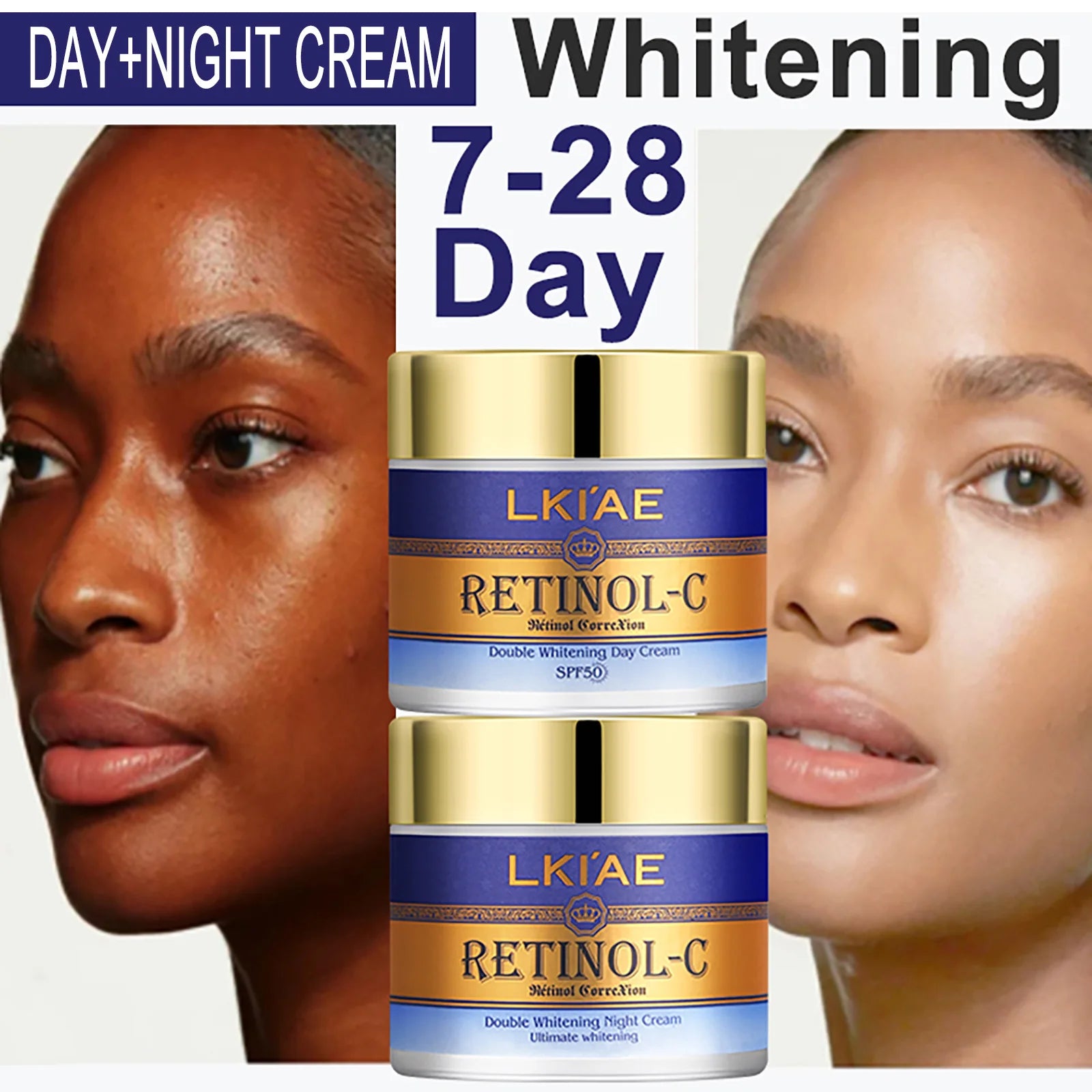 Skin Lightening Care Set – Body Lotion, Face Cream, Day & Night Serum, and Cleanser