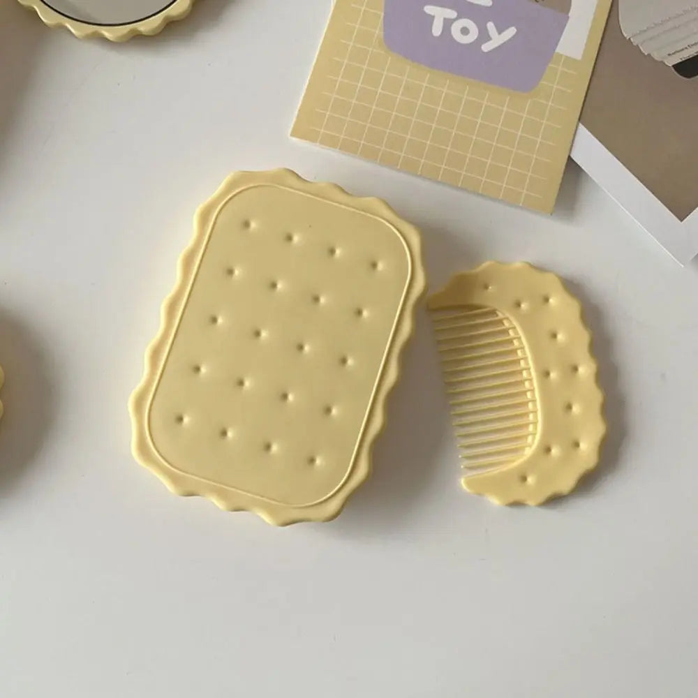 Cheese Biscuit Pocket Mirror – Adorable & Portable
