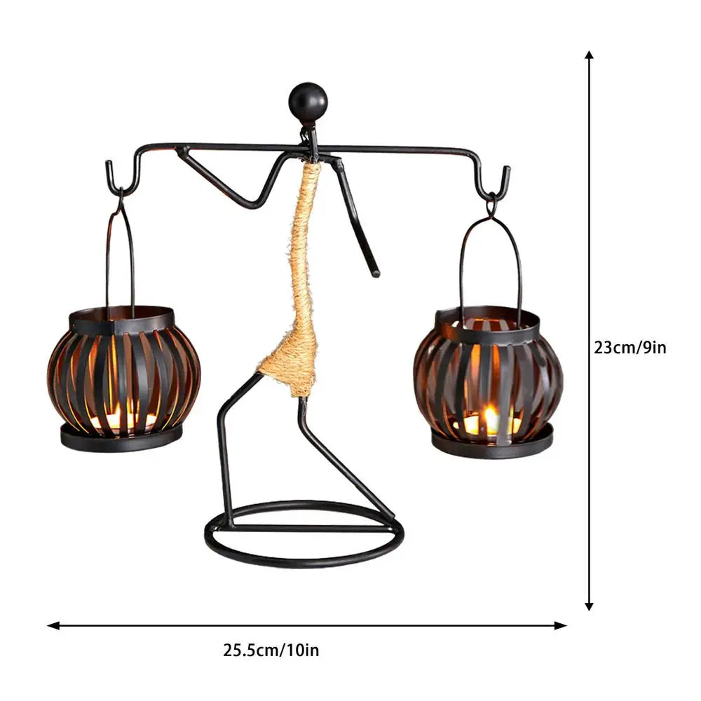 Creative Iron African Metal Candle Holder – Elegant Candlesticks for Weddings, Christmas, and Home Decor