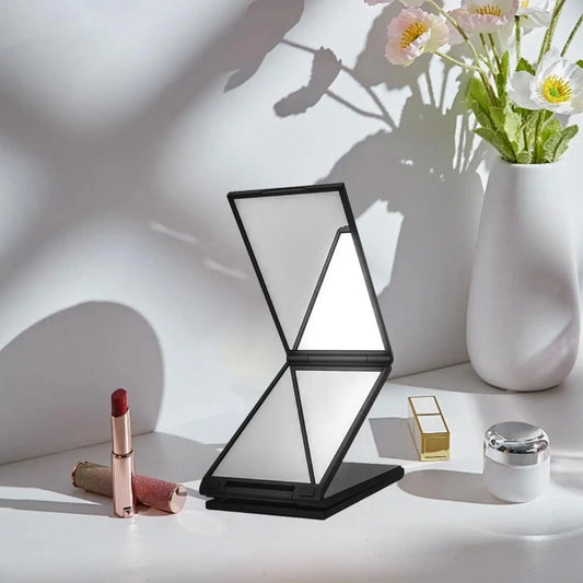 Portable 4-Way Folding Mirror