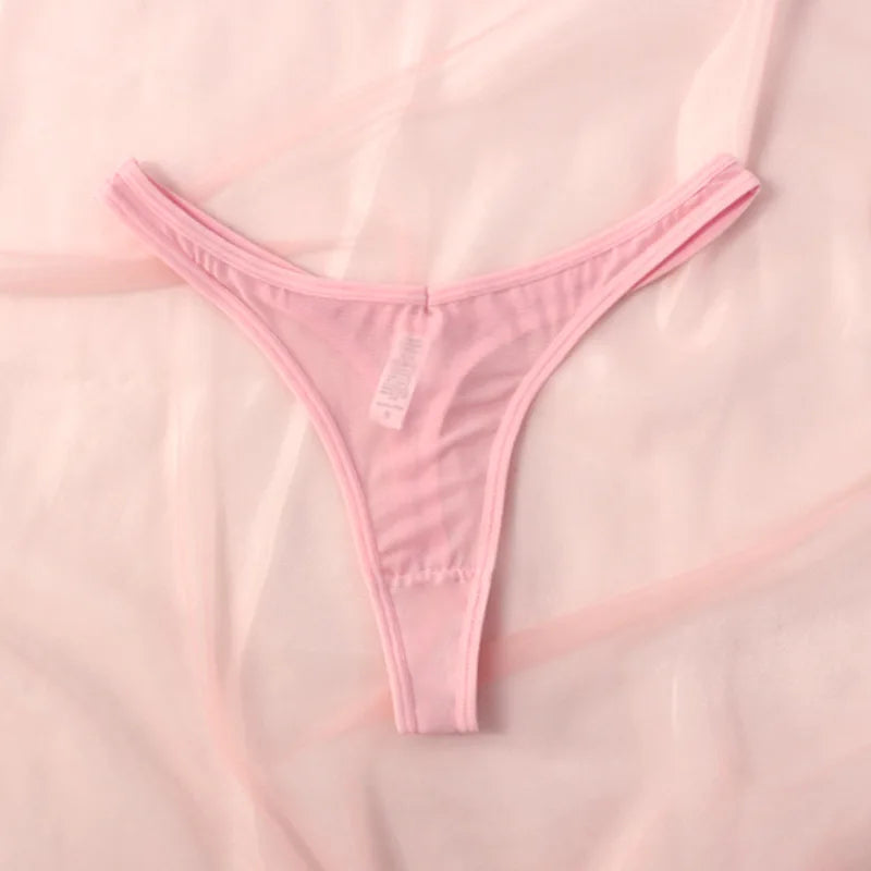 Seamless Thongs for Women – Sexy Translucent Mesh T-back Lingerie