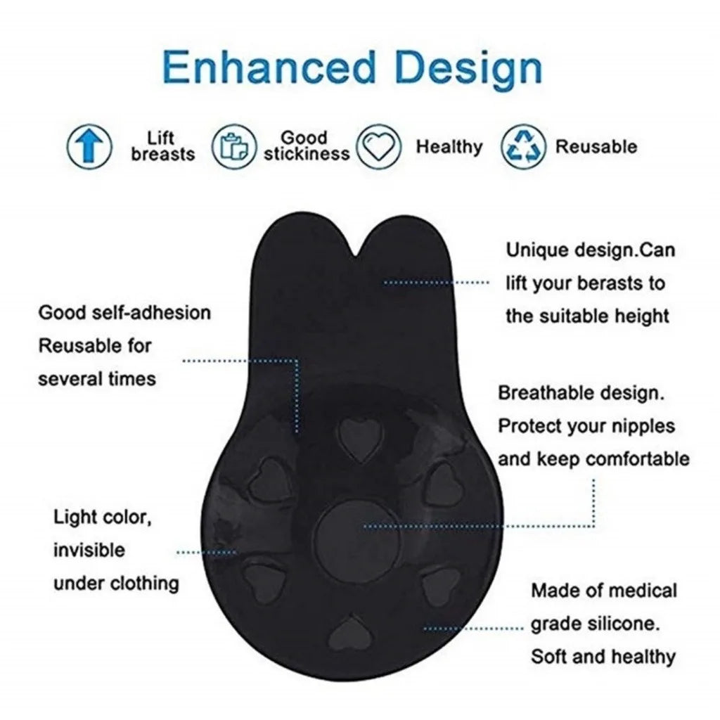 Rabbit Ear Breast Lift Bra – Thin, Breathable, Invisible Anti-Sagging Support