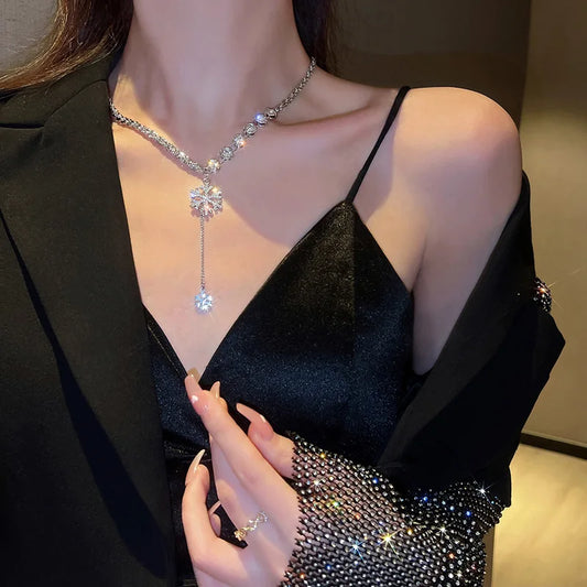 Snow Full Diamond Necklace