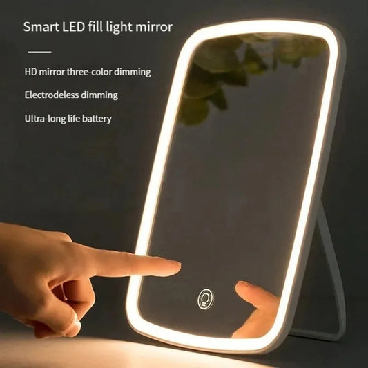 LED Makeup Mirror with Folding Stand