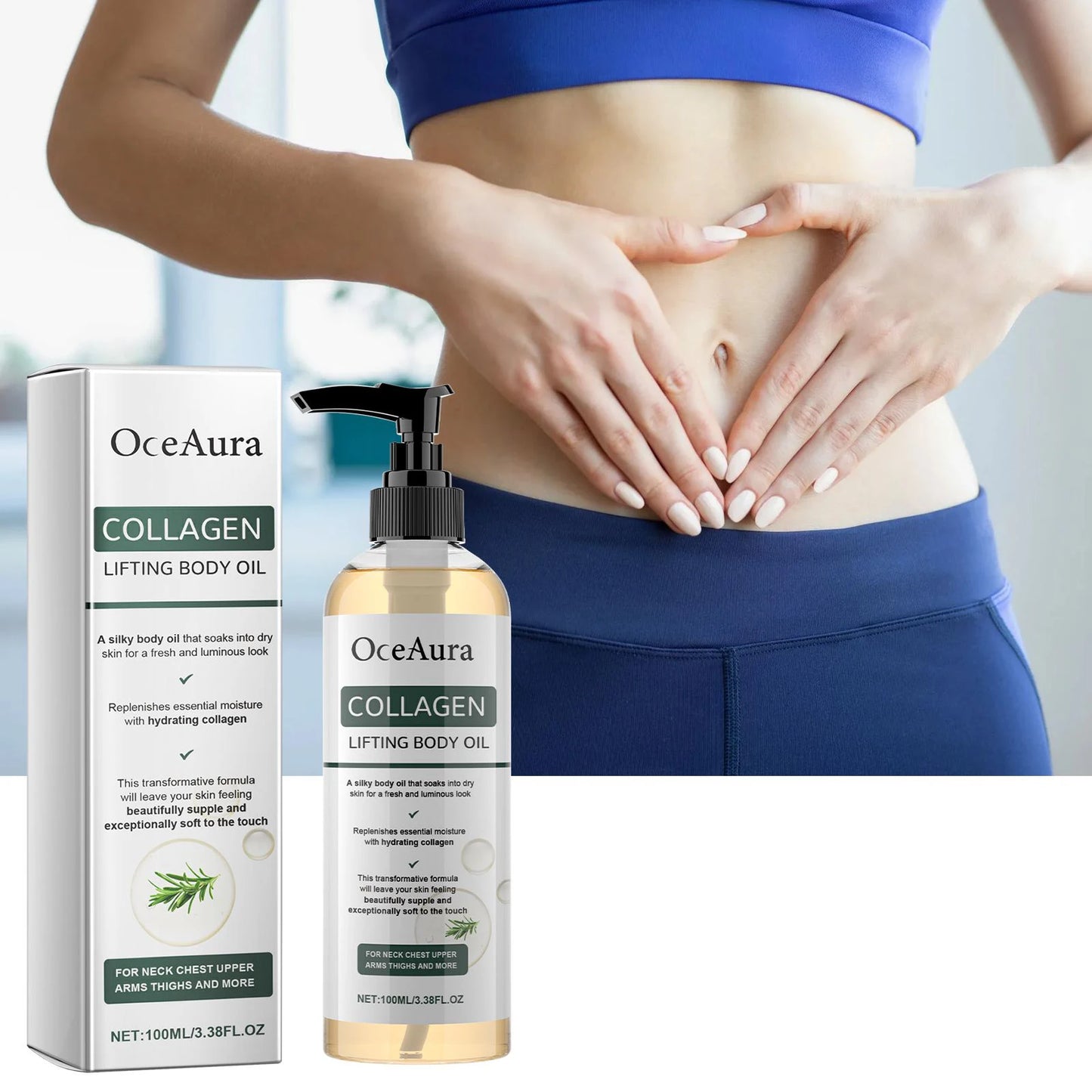 OceAura Collagen Body Oil Moisturizing for Dry Skin