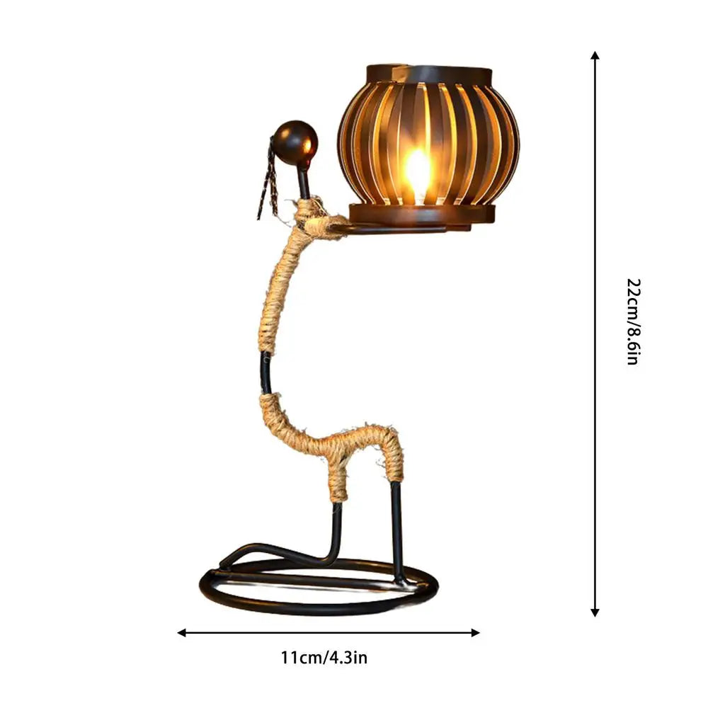 Creative Iron African Metal Candle Holder – Elegant Candlesticks for Weddings, Christmas, and Home Decor