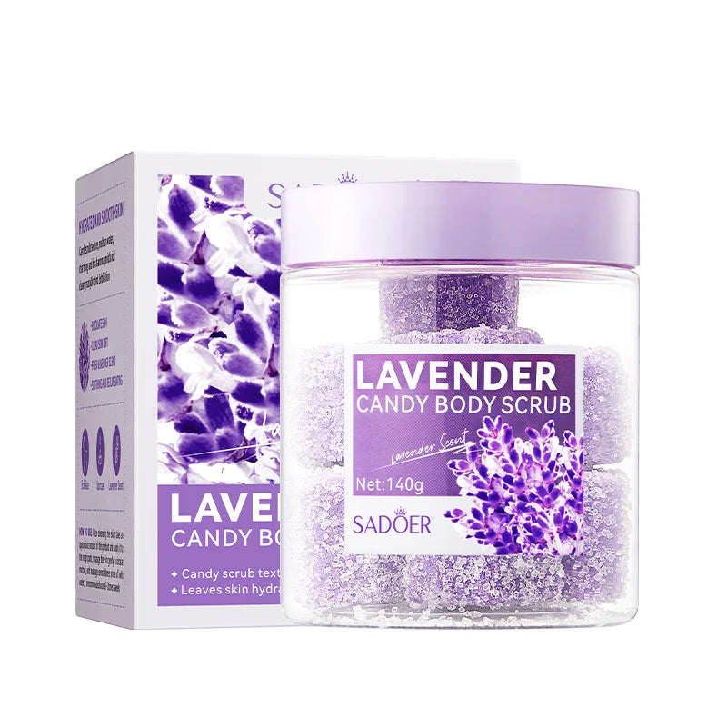 SADOER Rose, Lavender & Avocado Body Scrub – Moisturizing & Exfoliating Face and Body Cream for Smooth, Radiant Skin