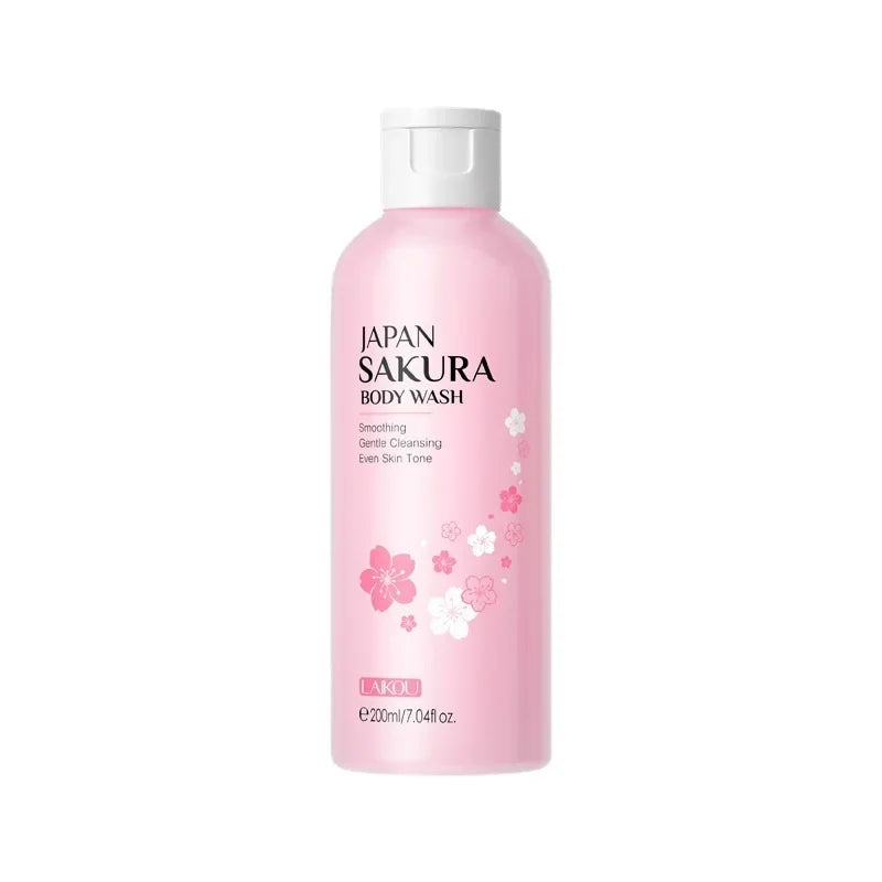 LAIKOU Sakura Shower Gel – Long-Lasting Moisturizing, Smooth Foam, & Gentle Fragrance for Body Cleansing (200ml)