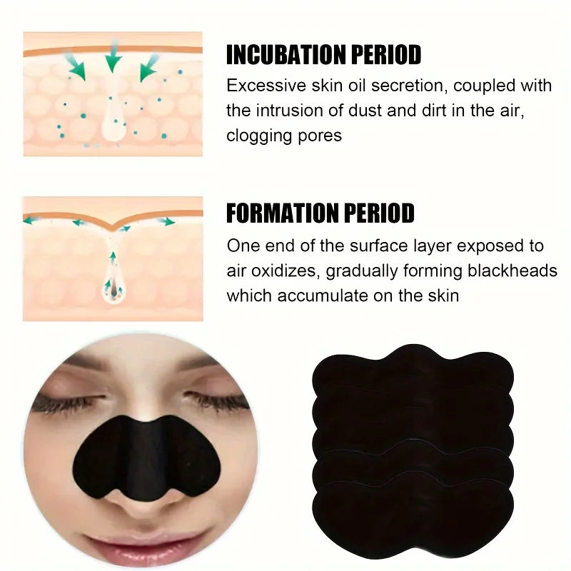 Facial Blackhead Removal Stickers – Pore & Nose Cleansing, Gentle Deep Care (10/50/100 Pieces)