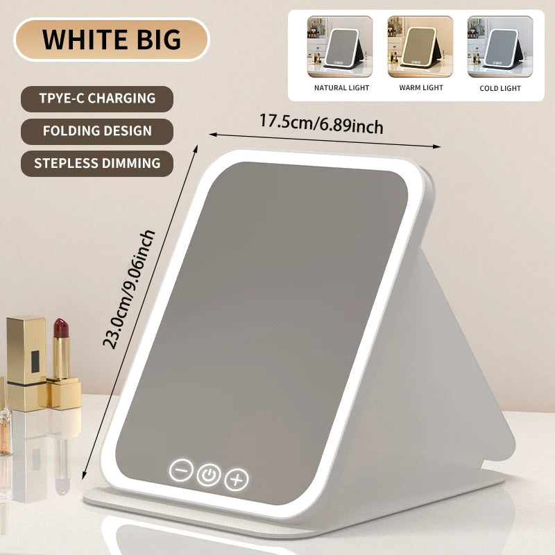 Dimmable LED Touchscreen Makeup Mirror