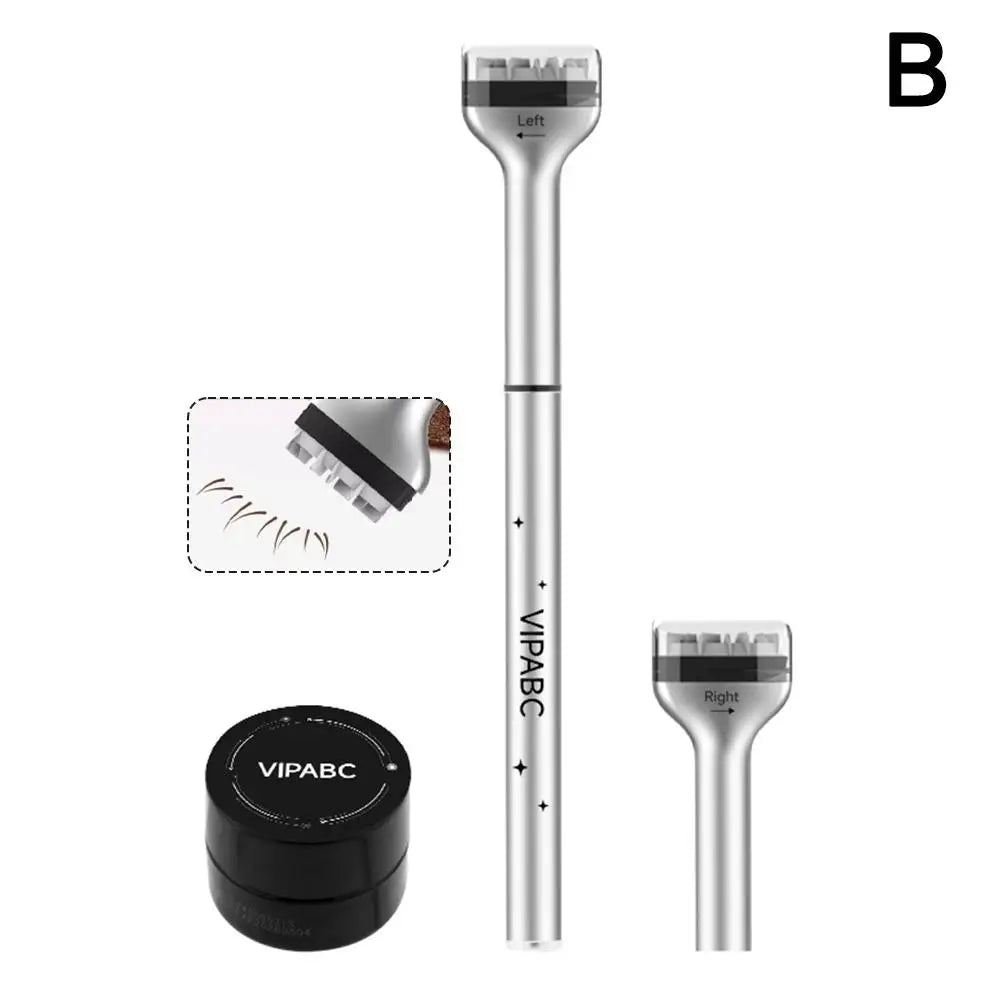 Waterproof Lower Eyelash Stamp Set Quick Dry Eye Liner 0.01mm Tip Portable Lower Lash Stamp
