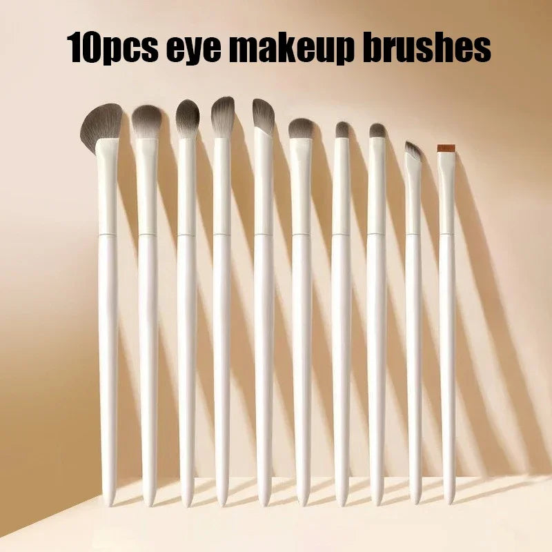 Natural Eye Makeup Brushes Set – 5/6/8/10-Piece Ultra Soft Eyeshadow & Eyeliner Brushes for Precision Application