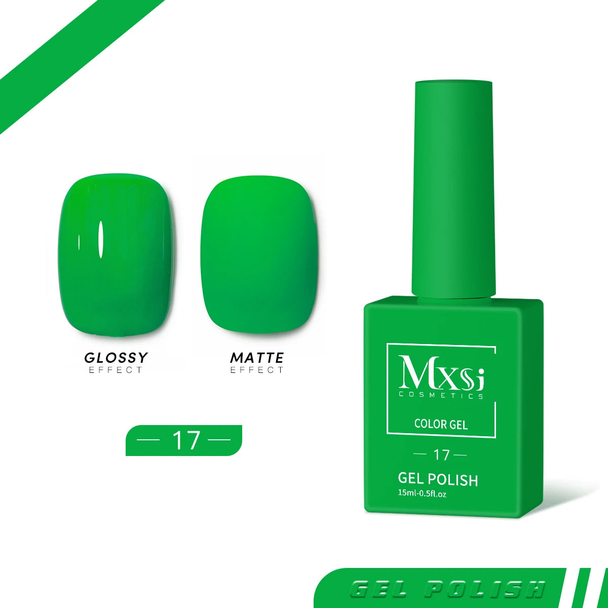 Mxsi 15ml Neon Gel Nail Polish Set - Brown, Blue, Red, Green, Nude, UV Varnish