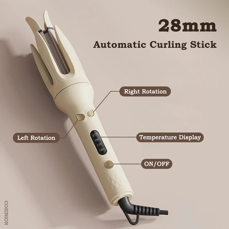Automatic Hair Curler 28mm Negative Ions Ceramic Curling Iron