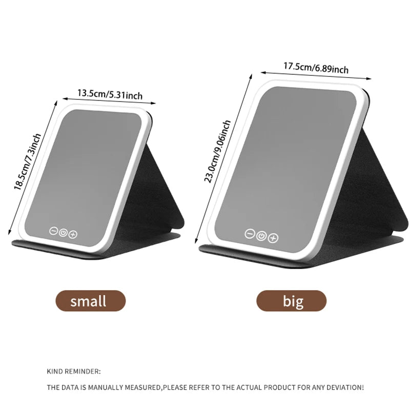 Dimmable LED Touchscreen Makeup Mirror