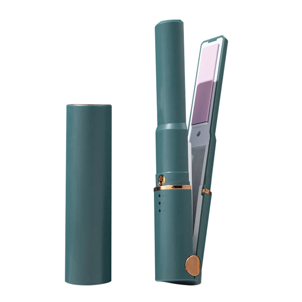 Portable USB Rechargeable Hair Straightener Rolling Electric Curling Curl Modelling Tools Mini Wireless Curling Iron