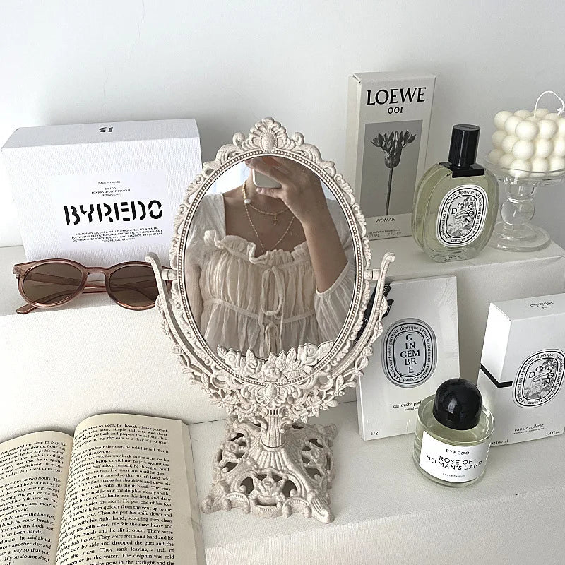 Oval Vintage Makeup Mirror