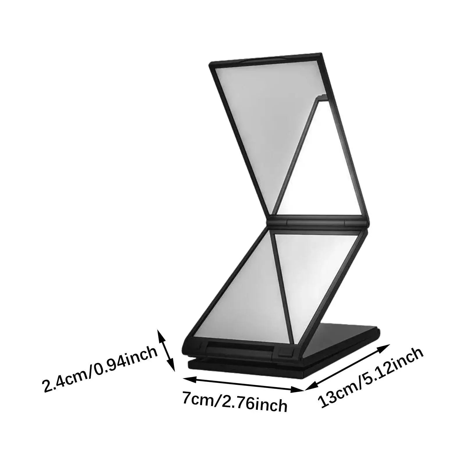 Portable 4-Way Folding Mirror