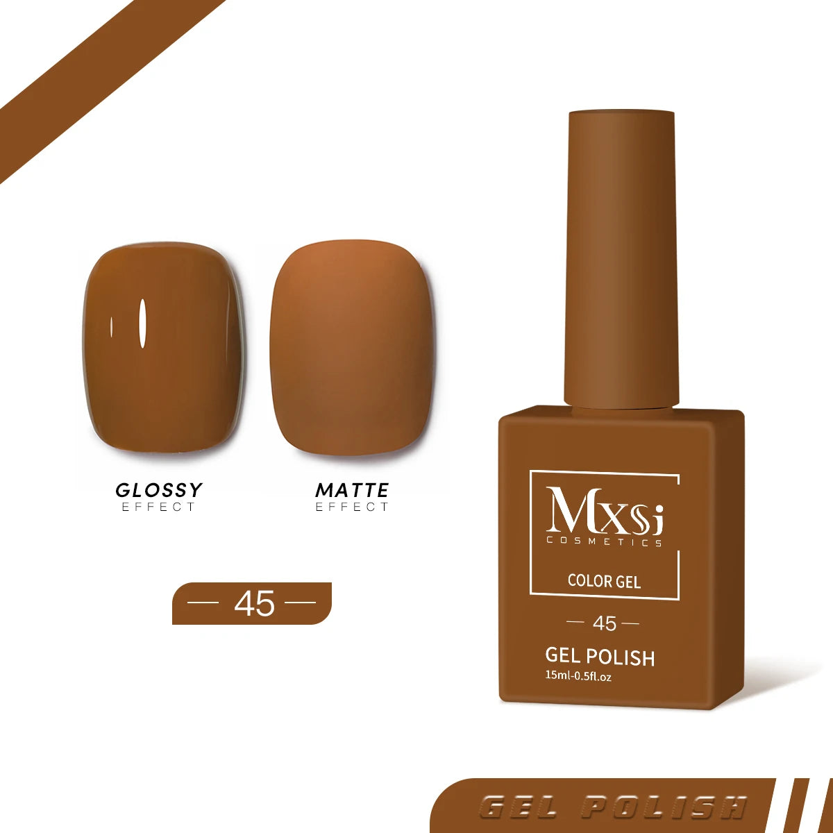 Mxsi 15ml Neon Gel Nail Polish Set - Brown, Blue, Red, Green, Nude, UV Varnish