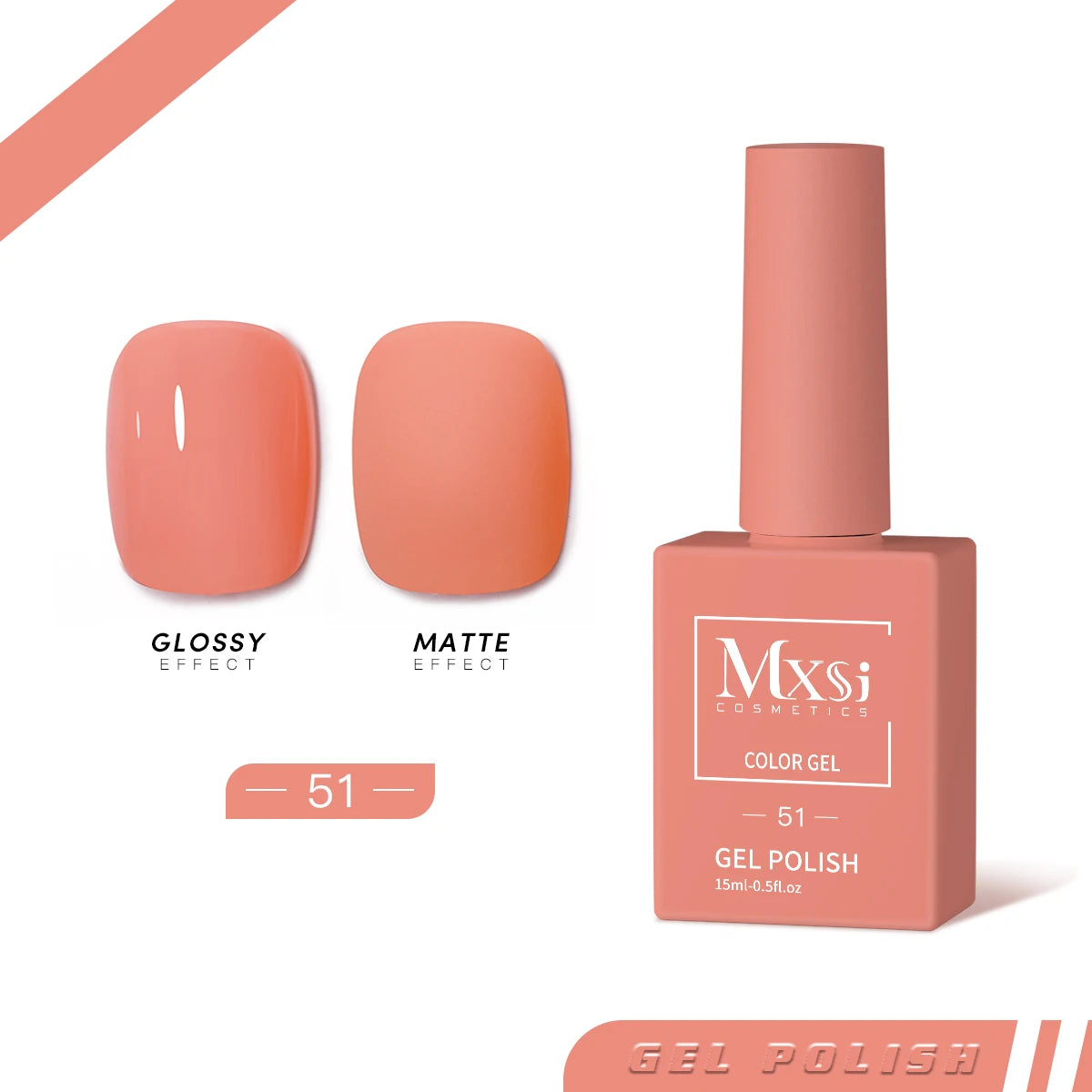 Mxsi 15ml Neon Gel Nail Polish Set - Brown, Blue, Red, Green, Nude, UV Varnish