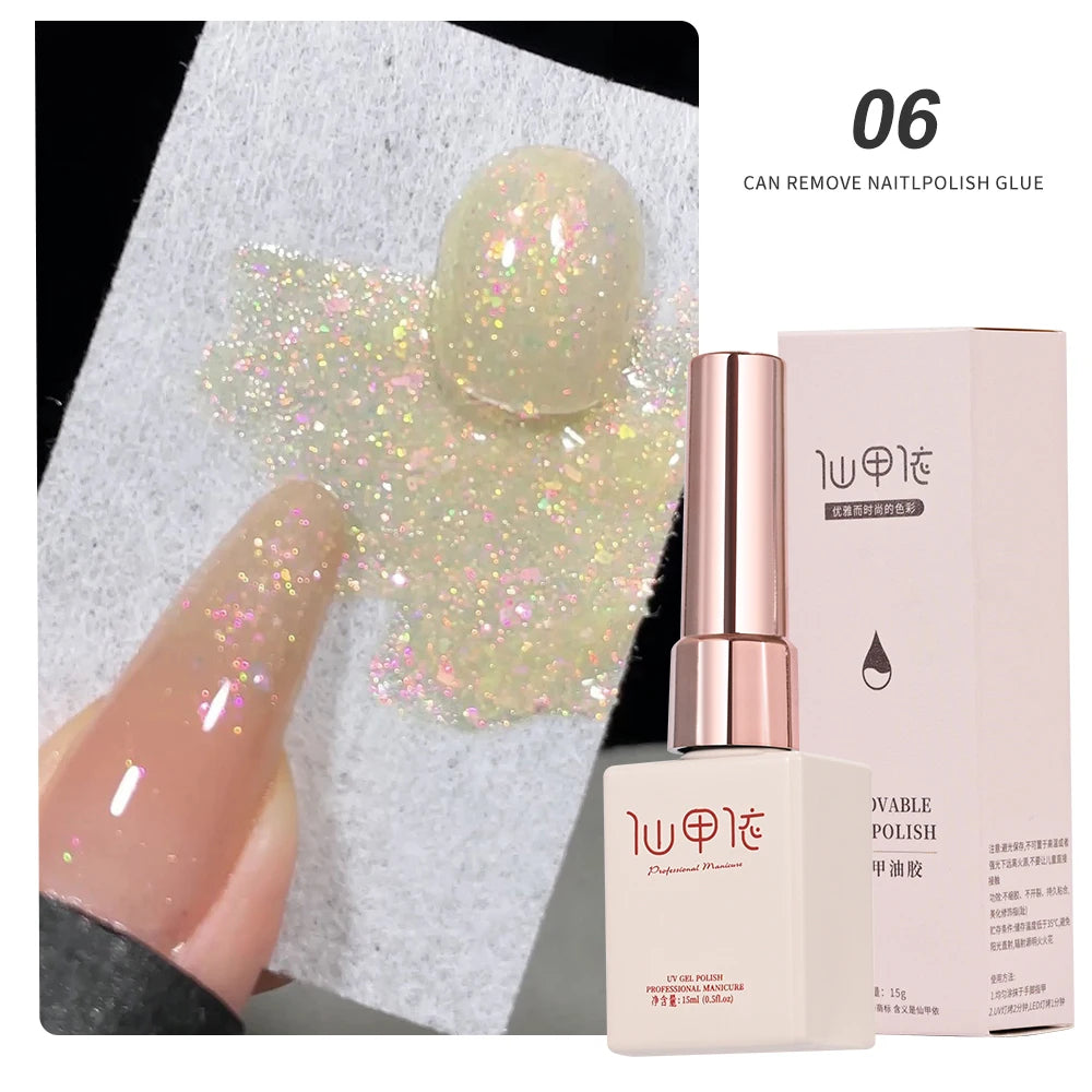 Metallic Gold Mirror Effect Gel Nail Polish - French Art & Glitter UV Gel
